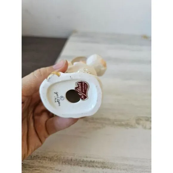 Vintage lefton boy hat geisha 1956 statue figurine rhinestones - Picture 9 of 9